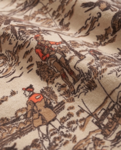 Cotton Archival Print Flannel Sport Shirt, image 3