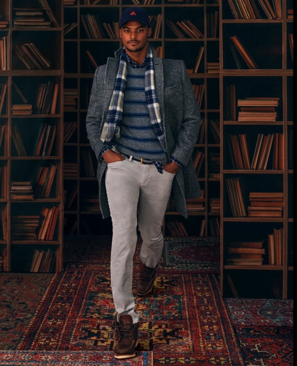 Brushed Cotton-Cashmere Checked Chest-Pocket Sport Shirt, image 2