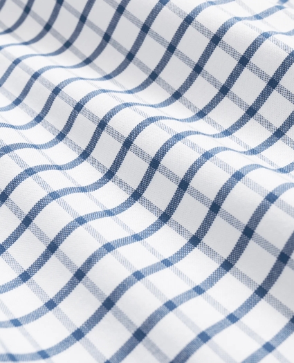 Stretch Cotton Non-Iron Oxford Polo Button Down Collar, Windowpane Shirt, image 5