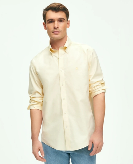 Stretch  Cotton Non-Iron Oxford Polo Button Down Collar Shirt, image 1