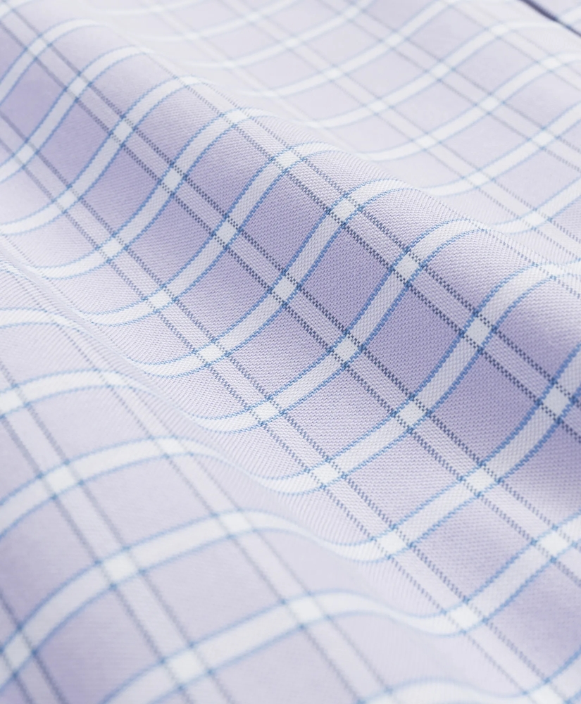 Stretch Cotton Non-Iron Oxford Polo Button Down Collar, Checked Shirt, image 5