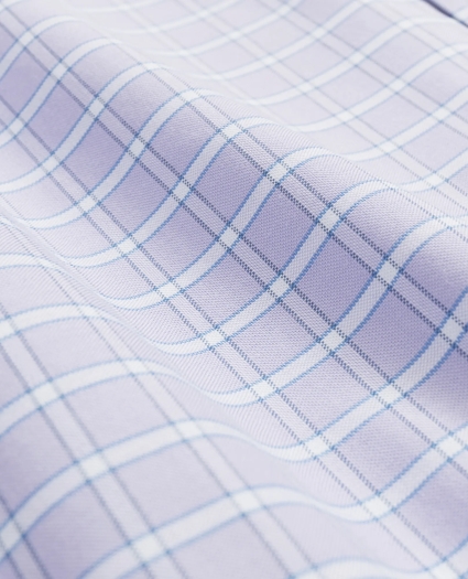 Stretch Cotton Non-Iron Oxford Polo Button Down Collar, Checked Shirt, image 5