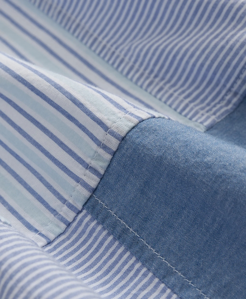 Cotton Madras Button-Down Collar Sport Shirt, image 3