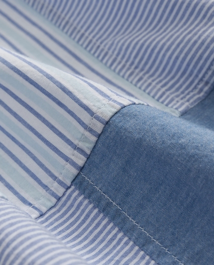 Cotton Madras Button-Down Collar Sport Shirt, image 3