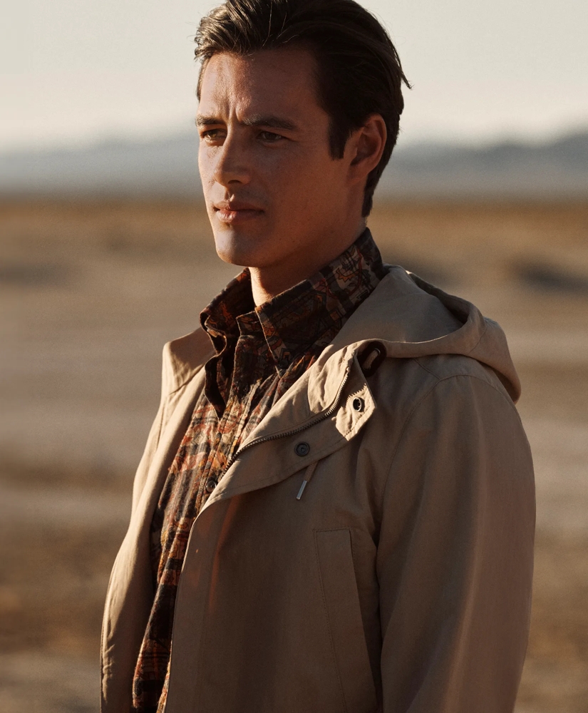 Cotton Madras Short Sleeve Button-Down Collar Sport Shirt, image 6
