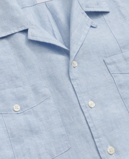 Irish Linen Short Sleeve Guayabera Shirt, image 2