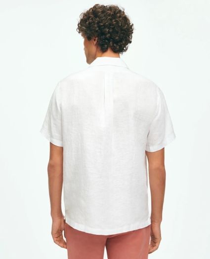 Irish Linen Short Sleeve Guayabera Shirt, image 4