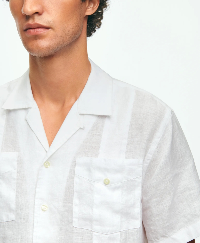 Irish Linen Short Sleeve Guayabera Shirt, image 5