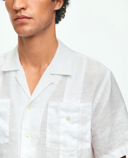 Irish Linen Short Sleeve Guayabera Shirt, image 5
