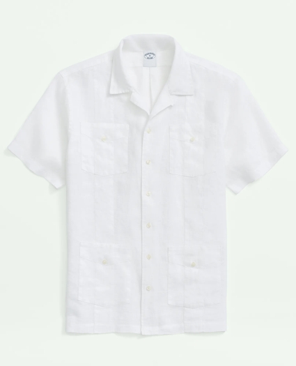 Irish Linen Short Sleeve Guayabera Shirt, image 3
