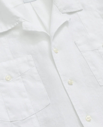 Irish Linen Short Sleeve Guayabera Shirt, image 6