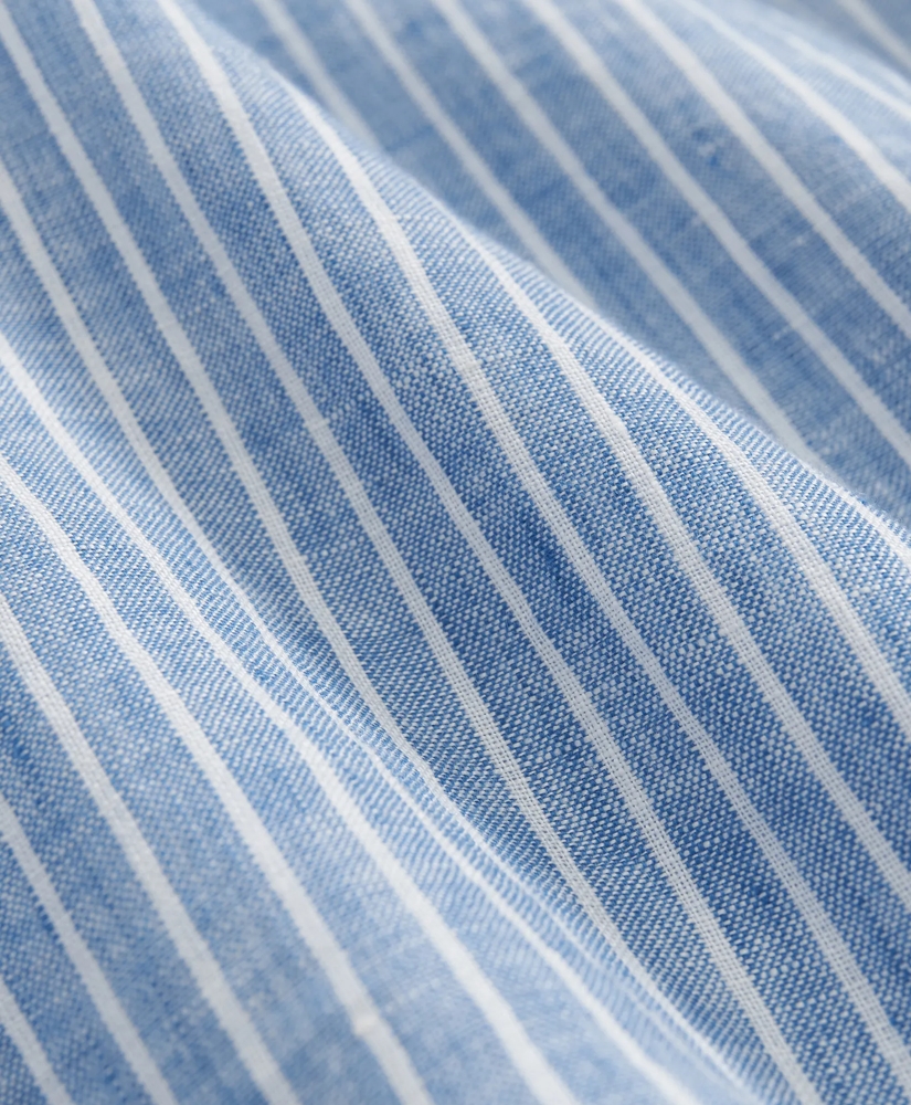 Irish Linen Striped Sport Shirt, image 4