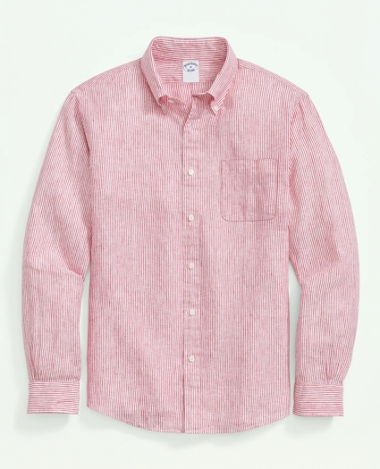Irish Linen Striped Sport Shirt, image 1