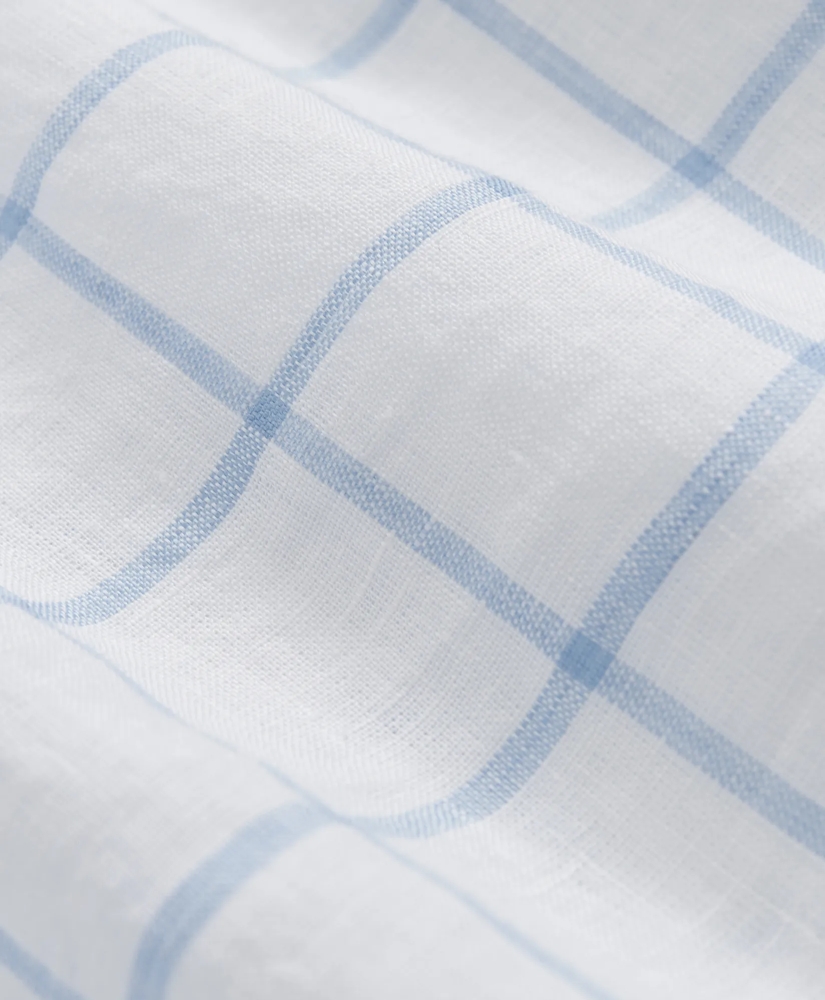 Irish Linen Short Sleeve Plaid Sport Shirt, image 3