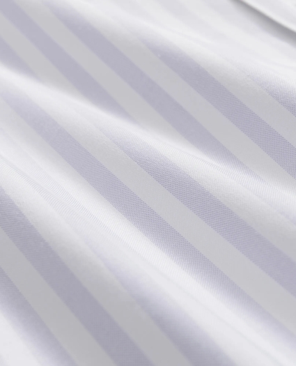 Stretch  Cotton Non-Iron Oxford Polo Button Down Collar, Striped Short-Sleeve Shirt, image 3