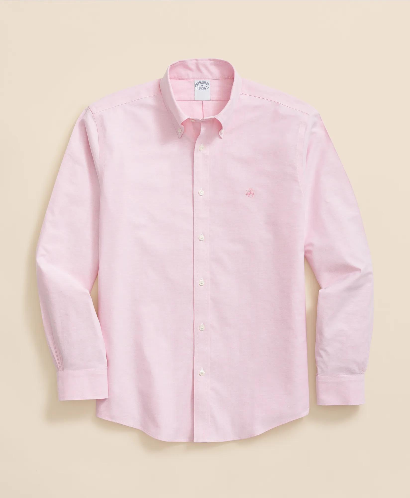 Stretch Cotton Non-Iron Oxford Polo Button Down Collar, Shirt, image 1