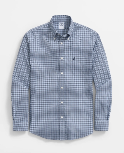 Performance Series Stretch Button-Down Collar, Micro Checked Sport Shirt, image 1