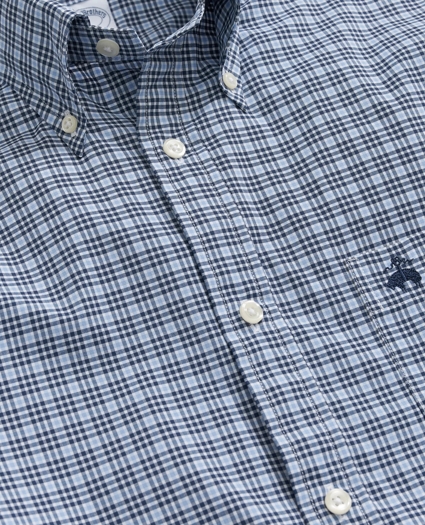 Performance Series Stretch Button-Down Collar, Micro Checked Sport Shirt, image 2