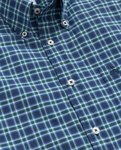 Performance Series Stretch Button-Down Collar, Checked Sport Shirt, image 2