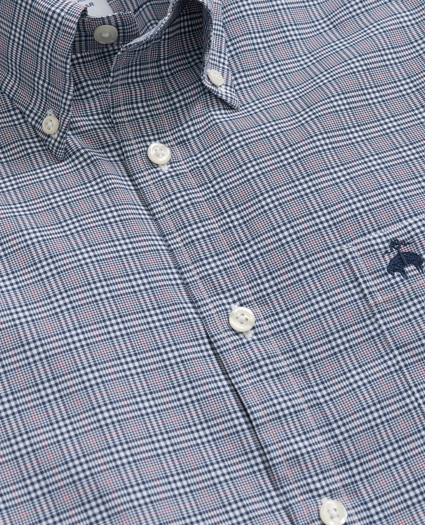 Performance Series Stretch Button-Down Collar, Glen Plaid Sport Shirt, image 2