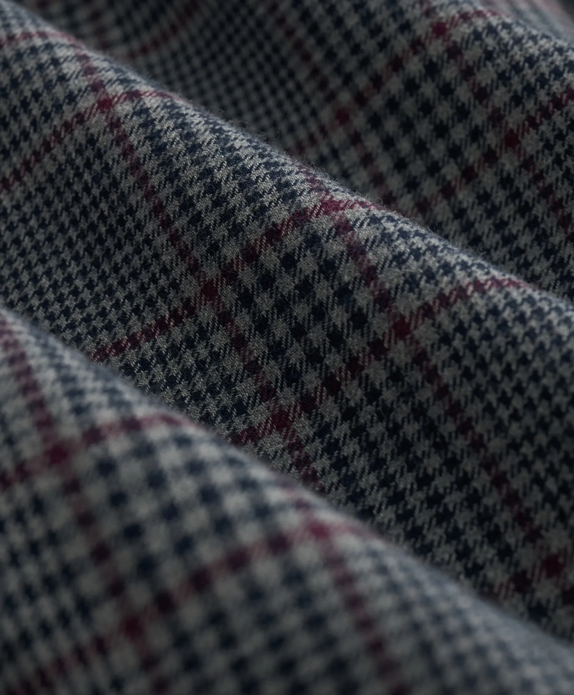 Cotton-Cashmere Sport Shirt in Checked Flannel, image 3