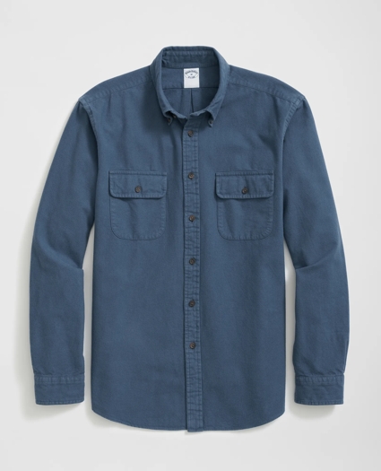 Brushed Cotton Sport Shirt in Flannel