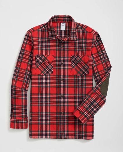 Cotton Shirt Jacket in Plaid Portuguese Flannel, image 1