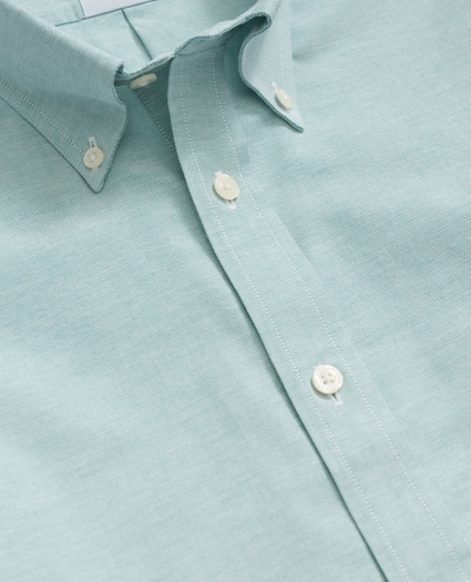 Stretch Cotton Non-Iron Oxford Polo Button Down Collar, Short-Sleeve Shirt, image 2