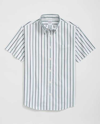 Friday Shirt, Short-Sleeve Poplin  Alternating Stripe, image 1