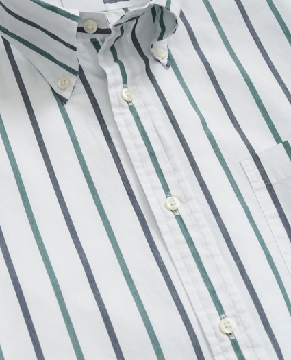 Friday Shirt, Short-Sleeve Poplin  Alternating Stripe, image 2