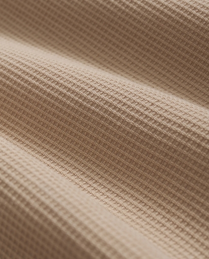 Cotton Camp Collar, Waffle Weave Short-Sleeve Shirt, image 3
