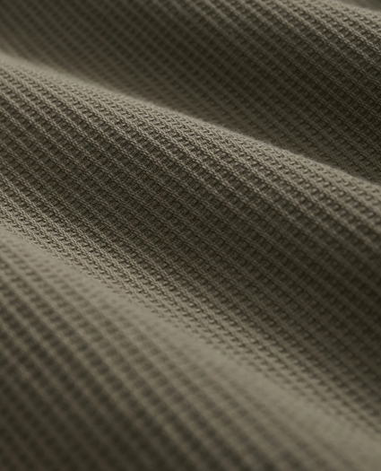 Cotton Camp Collar, Waffle Weave Short-Sleeve Shirt, image 7