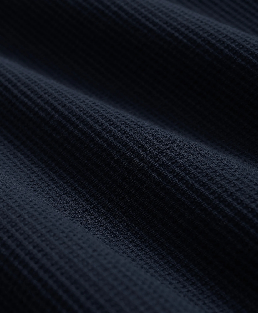 Cotton Camp Collar, Waffle Weave Short-Sleeve Shirt, image 3