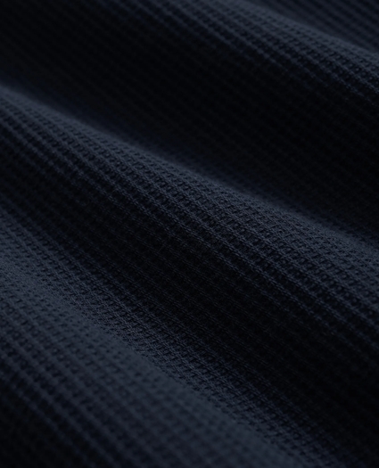 Cotton Camp Collar, Waffle Weave Short-Sleeve Shirt, image 3
