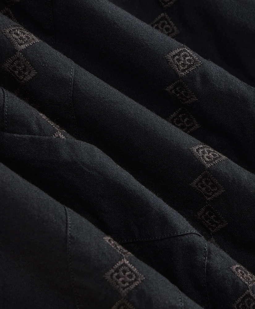 Cotton Guayabera Embroidered Short-Sleeve Shirt, image 6