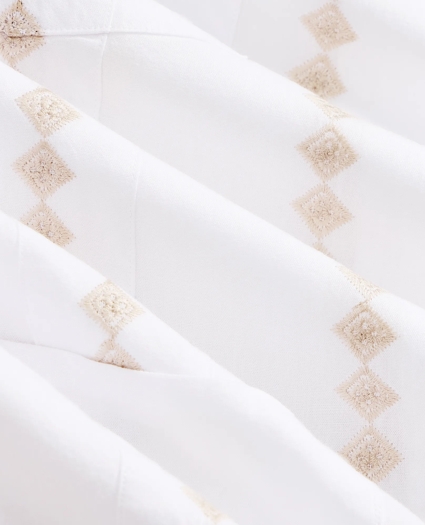 Cotton Guayabera Embroidered Short-Sleeve Shirt, image 3