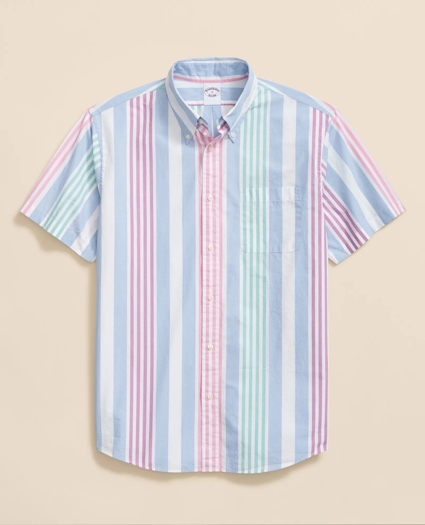 Friday Shirt, Short-Sleeve Poplin Awning Stripe, image 1