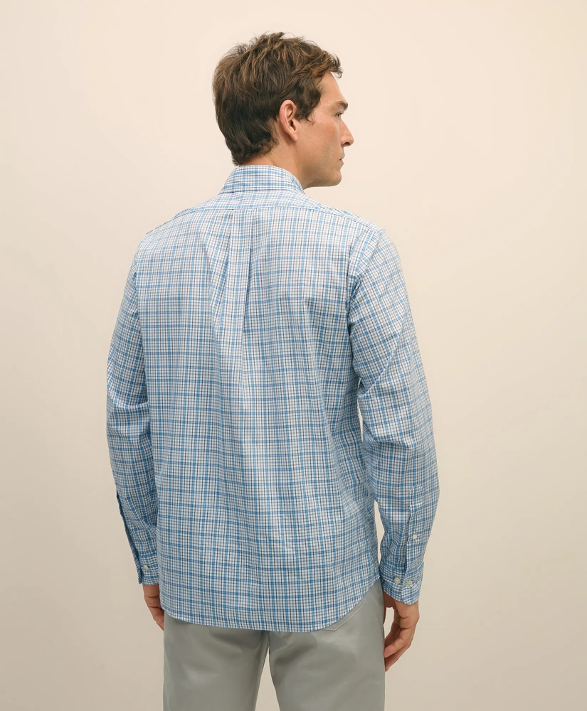 Performance Series Stretch Polo Button-Down Collar, Checked Sport Shirt, image 4