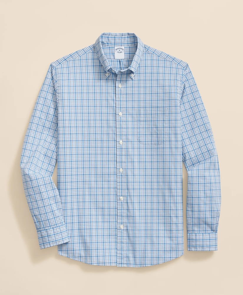 Performance Series Stretch Polo Button-Down Collar, Checked Sport Shirt, image 5