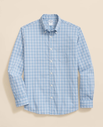 Performance Series Stretch Polo Button-Down Collar, Checked Sport Shirt, image 5