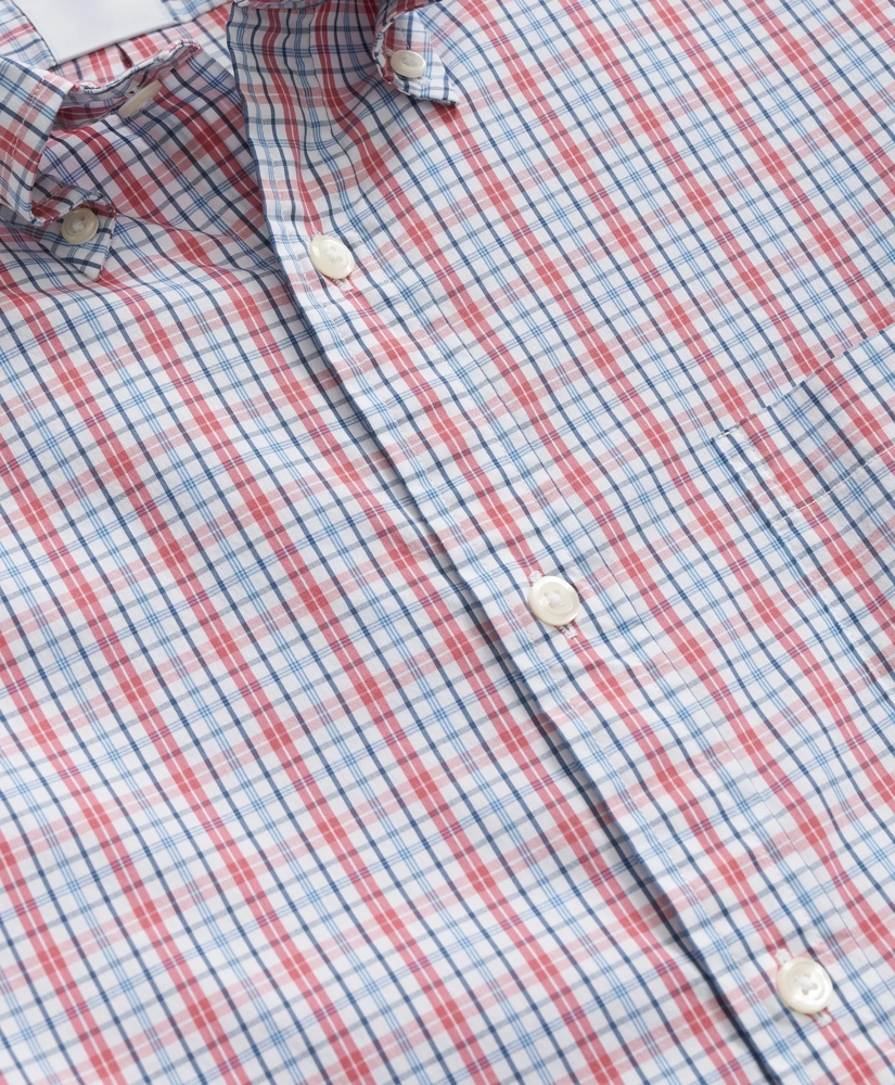 Performance Series Stretch Polo Button-Down Collar, Checked Sport Shirt, image 5