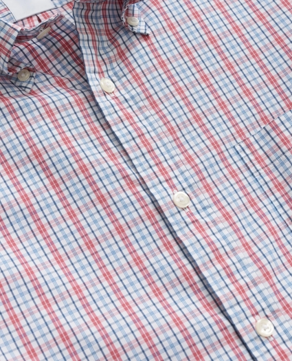Performance Series Stretch Polo Button-Down Collar, Checked Sport Shirt, image 5