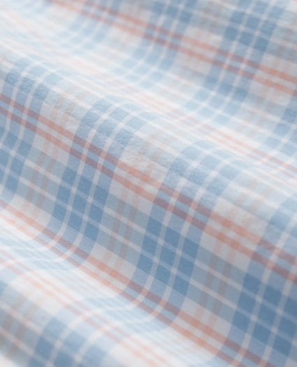 Performance Series Stretch Polo Button-Down Collar, Checked Sport Shirt, image 3
