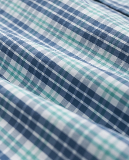 Performance Series Stretch Polo Button-Down Collar, Checked Sport Shirt, image 7