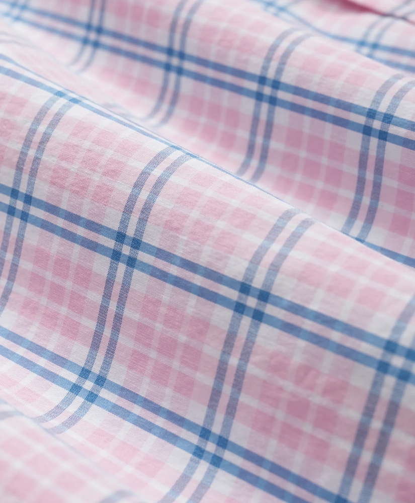Performance Series Stretch Polo Button-Down Collar, Checked Sport Shirt, image 3