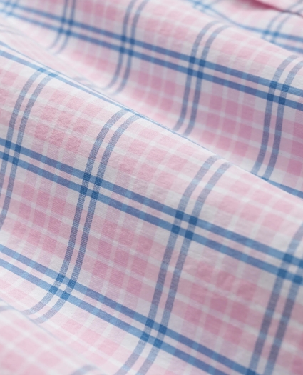 Performance Series Stretch Polo Button-Down Collar, Checked Sport Shirt, image 3