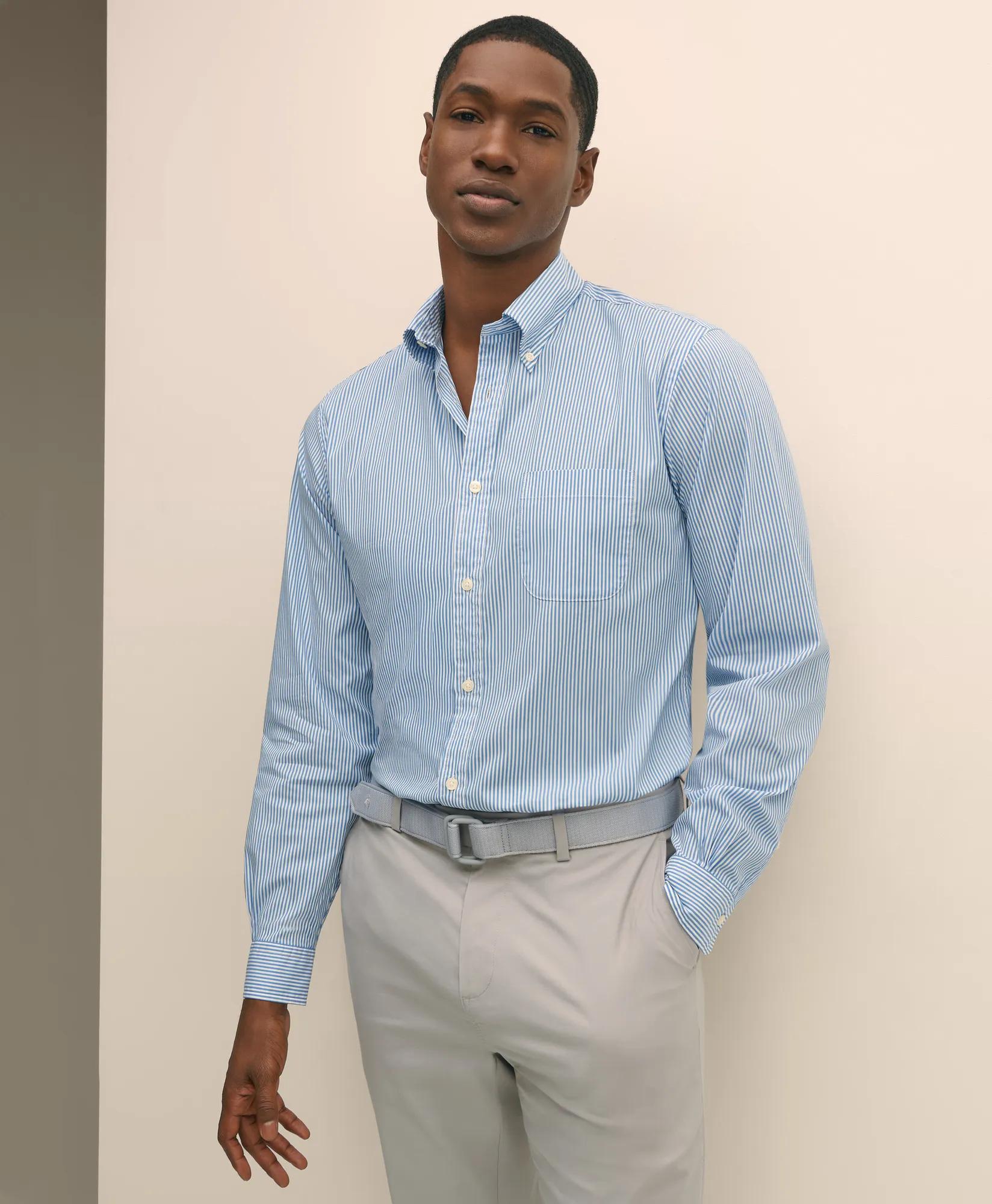 Performance Series Stretch Polo Button-Down Collar, Candy Stripe Sport Shirt