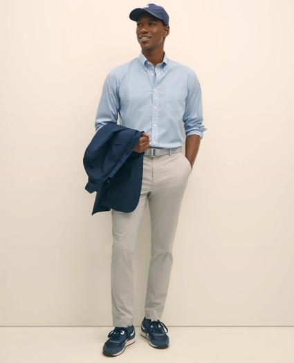 Performance Series Stretch Polo Button-Down Collar, Candy Stripe Sport Shirt, image 2