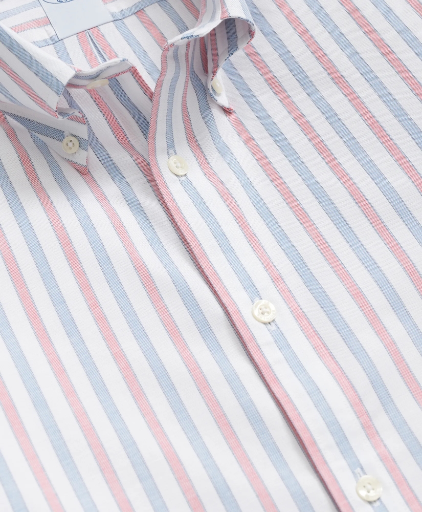 【IONSEOUL】Patty Striped Box Collar T-Shirt 4JH423 STRETCH__COTTON_NON_IRON_OXFOR