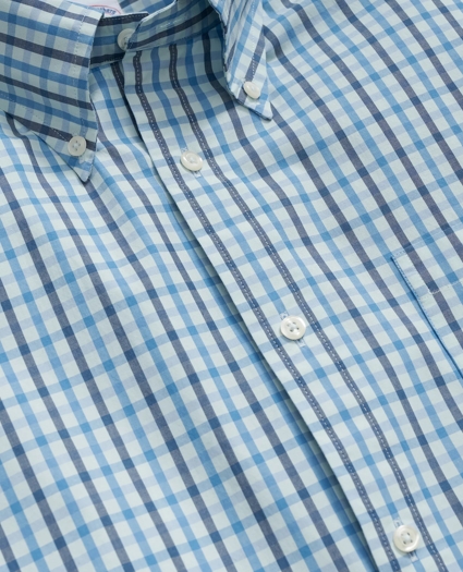 Stretch Cotton Non-Iron Polo Button Down Collar, Graph Check Shirt, image 2